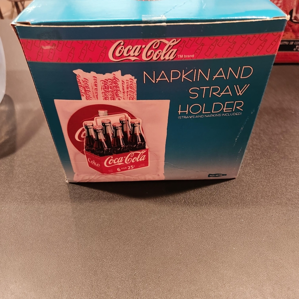 Coca-Cola Napkin and Straw Holder